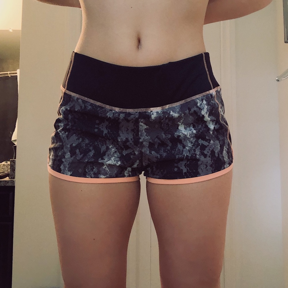 reebok athletic shorts !! (grey & orange)